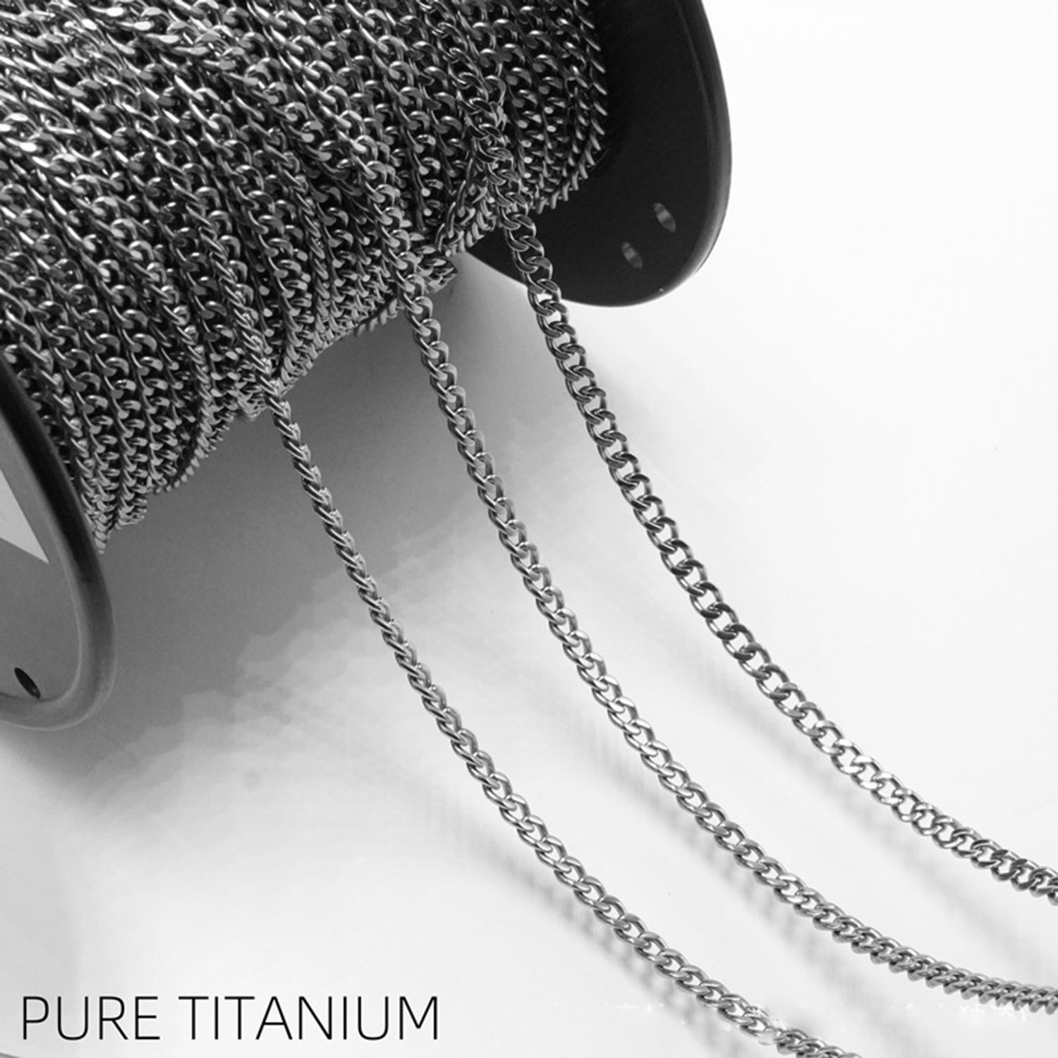 Pure Titanium Jewelry Denim Chain Pendant Accessory DIY Retro Twist Chain Tinl1145