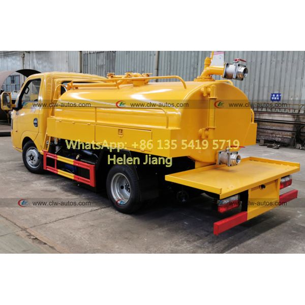 Сточной трубы вакуума 3m3 Dongfeng 4x2 тележка мини очищая
