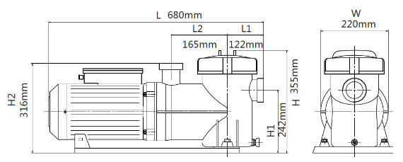 Centrifugal Swimming Pool Pumps Ultra Quiet Low Pressure Heavy Duty CE Approved