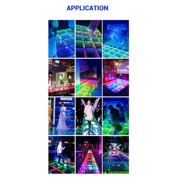 Outdoor Light Up Floor Panels Illuminated LED Lighted Dance Floor Tiles For Wedding