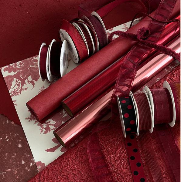 Autumn And Winter Retro Ankora Red Series Flower Wrapping Paper Flower Bouquet Strap Flower Shop DIY Handmade Materials