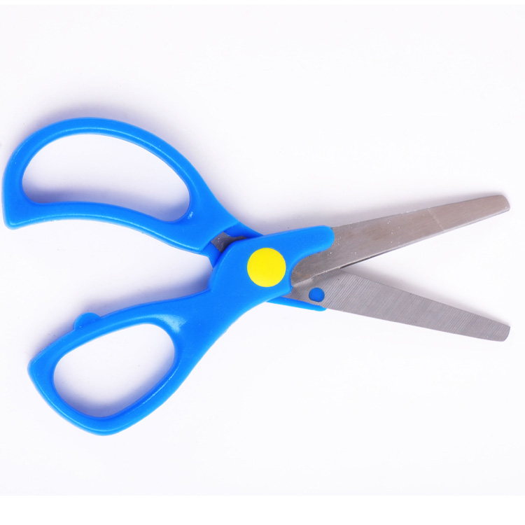 Wholesale hot selling office and school supplies creative stationary 5 inch blue scissors for kids