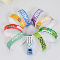 Custom Event PP Synthetic Paper Wristband Party Park Logo Printed Waterproof Sweat Resistant Entry Admission Wrist Bands