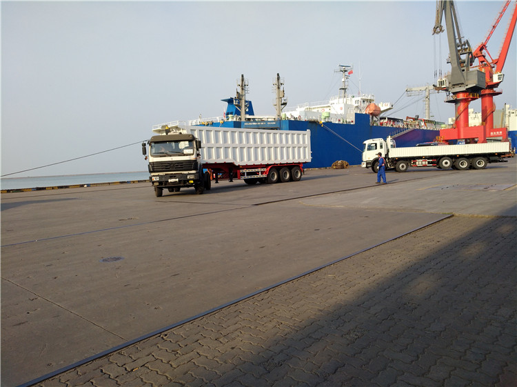 50 тонн 3-осевых саморазрядных перегонных прицепов с гидравлическим цилиндром и HAVY