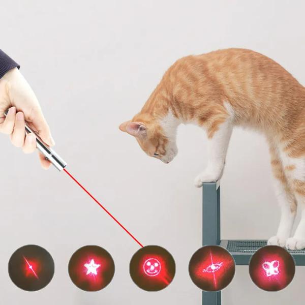 Purple Red White Laser Cat Teaser Interactive Toy Rechargeable Cat Toys
