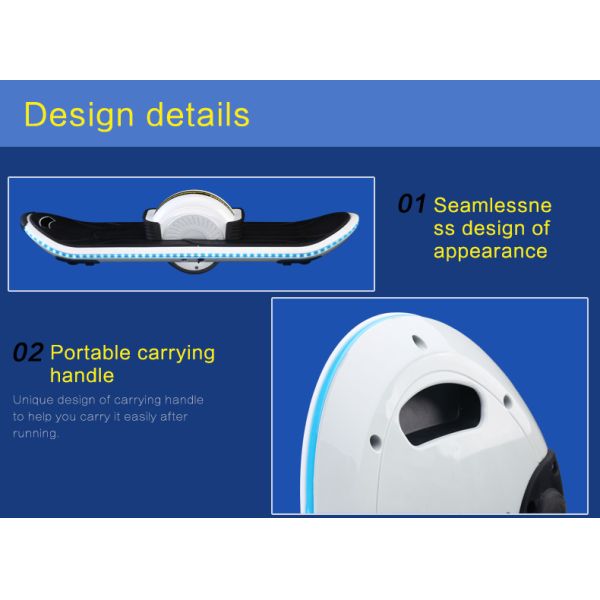 Quick Charging Boys One Wheel Electric Unicycle Low Consumption