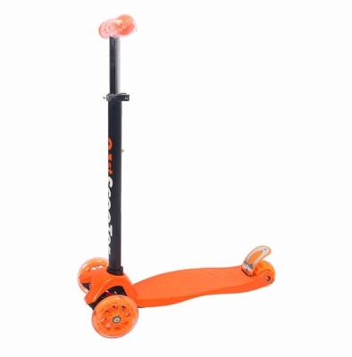 LED Light Up 3 Wheel Kick Scooter Aluminum Adjustable Handle T-Bar