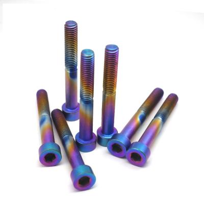 Anodized Colored Rainbow Titanium Motorcycle Parts Gr5 Titanium Screws M6 M3 M4 M5