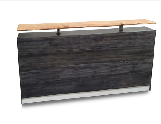 Wooden L Shape Check Out Counter for Office Reception Desk Customized Design