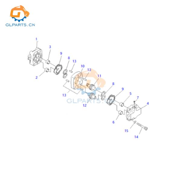 705-41-01920 Excavator Hydraulic Gear Pump Fits Komatsu PC40R-8 PC45R-8