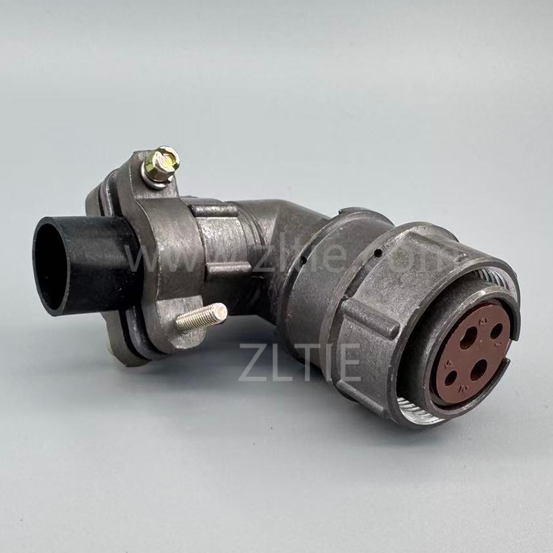 2PM-22 Series 4 Pin Female Angled Cable Plug Unshielded  2РМТ22КУН4Г1В1В