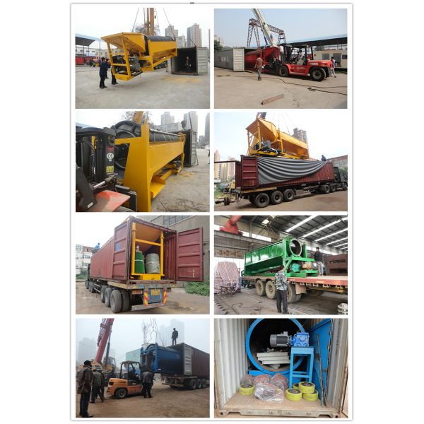 Small Scale 5-10 Tons Alluvial Gold Washing Plant Mobile Gold Mining Trommel Screen