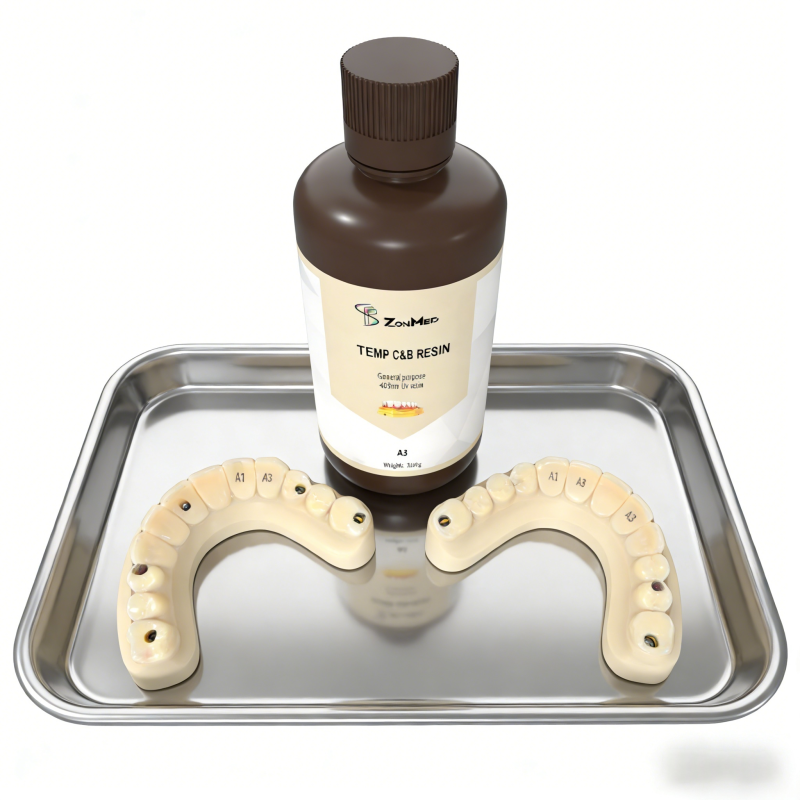 Trial Crown And Bridge Restorations Temp C B Resin A3 Water Absorption Rate 0.6 to 0.95 Temporary Dental Resin Material