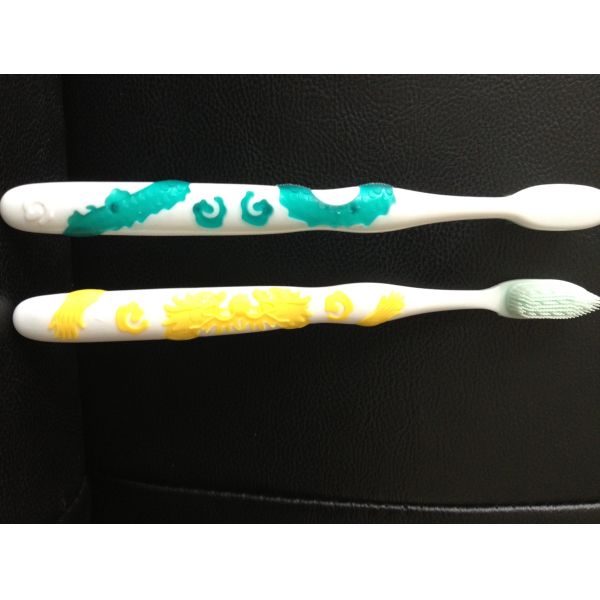 Escovas de dentes adultas portáteis feitas sob encomenda do dedo, escova de dentes dental (cerda macia)