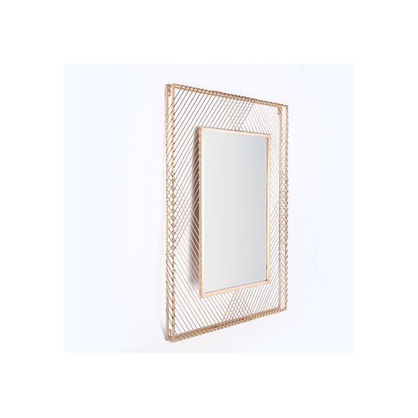 Bedroom Decorative Large Rectangle Metal Wall Art Mirror