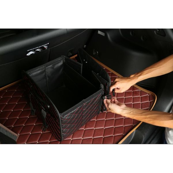 Waterproof Car Additional Accessories Pu Leather Collapsible Trunk Organizer