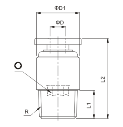 POC Pneumatic Air Fitting Brass Nickel Plate One - Touch Round tube fittings