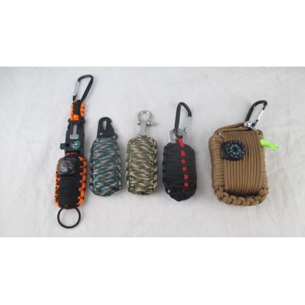 Balck Emergency Paracord Survival Watch Cool Camping Accessories Built In Battery