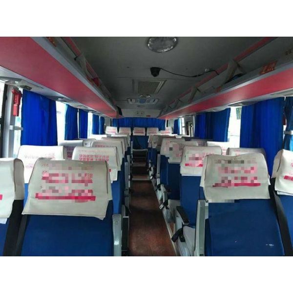 Autobús usado kilómetro bajo usado marca del pasajero del motor de Yuchai del chasis del saco hinchable de los asientos del bus turístico HFF6909 38 de Ankai para África