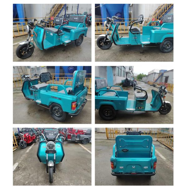 51km/h Max Speed Gear Shifting Braking System Electric Cargo Tricycle with Passenger Seat