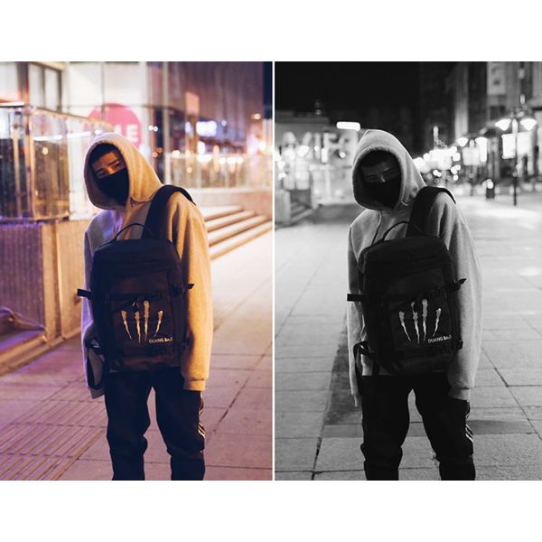 Backpacks male version of the Korean version of fashion personality college students backpack female backpack leisure me