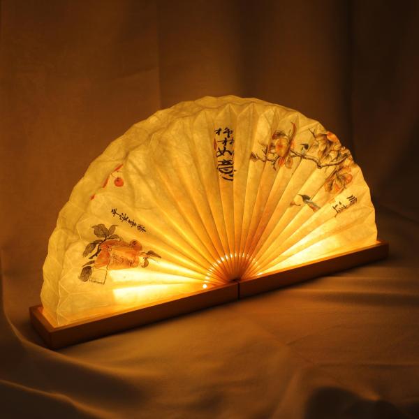 Portable PE Paper Bedside Lamp LED Light Waterproof Handcrafted Fan