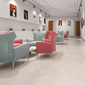 Rectified Polished Porcelain Tile With Exceptional PEI 4 Rating 750*1500mm Light Grey Tile