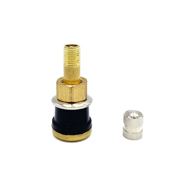 Brass Truck Tire Valve TR501 15.9mm Rim Holes With EPDM Grommet Straight
