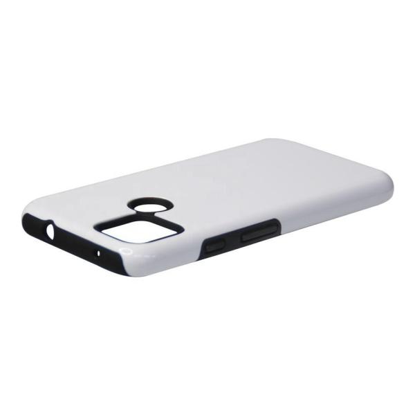 ホワイト グランシー マット サブライメーション 3D 2 イン 1 Google Pixel 8 7 6 用のタフな電話ケース