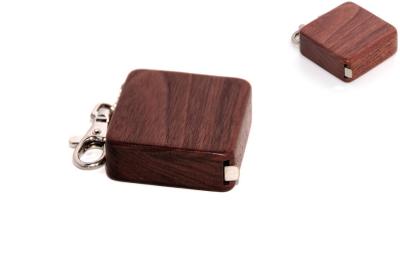 Walnut square wood tape measure 2 meter, measure tape