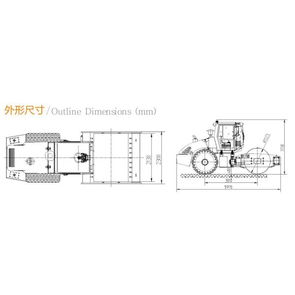 XS122 Road Roller Operating Weight 12000kgs/12t, Fully Hydraulic Single Steel Wheel Vibratory Roller