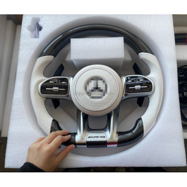 Mercedes-Benz Old Model AMG Carbon Fiber Steering Wheel 55cm Diameter Nappa Leather