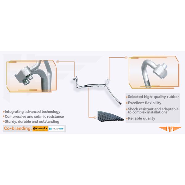 51868881 Aspiration de l'air conditionné Fiat Doblo 2009 1.6L tuyauterie de décharge