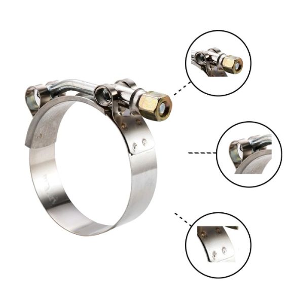 W2 Double T Bolt 135mm Heavy Duty Stainless Steel Hose Clamps