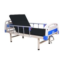 Camas médicas do único manual da manivela anticolisão com corrimão do colchão