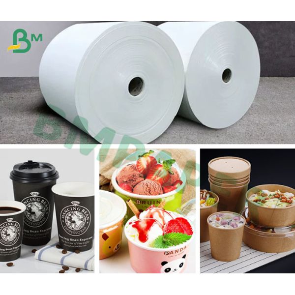 Jumbo Rolls 210/ 230G +15G Poly Laminated White Bleached cupstock paper board