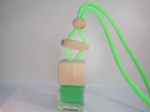 8ml square glass perfume bottle with strings for hanging in car ,home,restroom.
