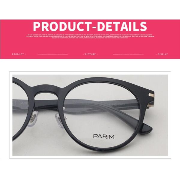 Plastic Flexible Glasses Frames Men Women Myopia Round Eye Frames