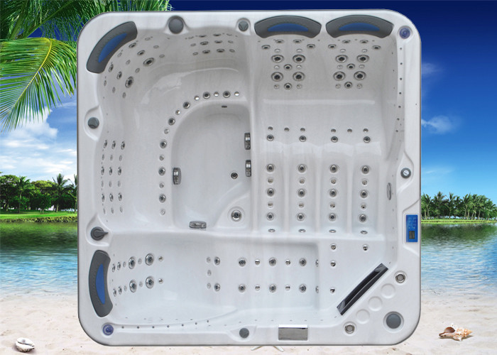 European style acrylic shell deluxe massage duoLove seat outdoor hydro hot tub with 4 seat
