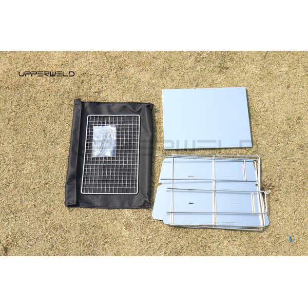 Древесное топливо наружная ультралегкая складная гриль Чистая отделка для портативного барбекю