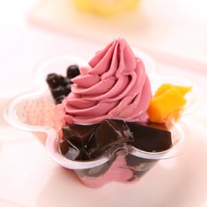 8 Oz Dessert Cups With Spoons, Pack Clear Plastic Small Party Serving Bowls For Sundae, Parfait, Fruit, Strawberry Shortcake, Disposable Snack Bowls Flower Shape