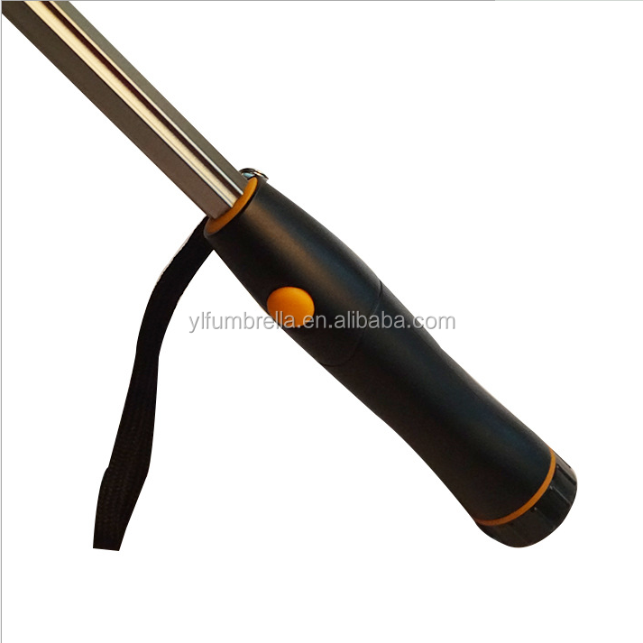 Manual Open Ruber Coating Handle Iron Sunny and Rainy Umbrella with Solar Fan