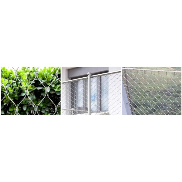 Hammock Welded Garden Fencing Wire Mesh Trapezoid Rhombus Shape For Stairs Railing Infill