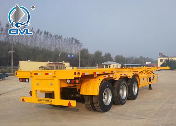 2/3/4Axles Low Flatbed Trailer With Jost Landing Gear And Fuwa Axle  40t-100t Payload Capacity