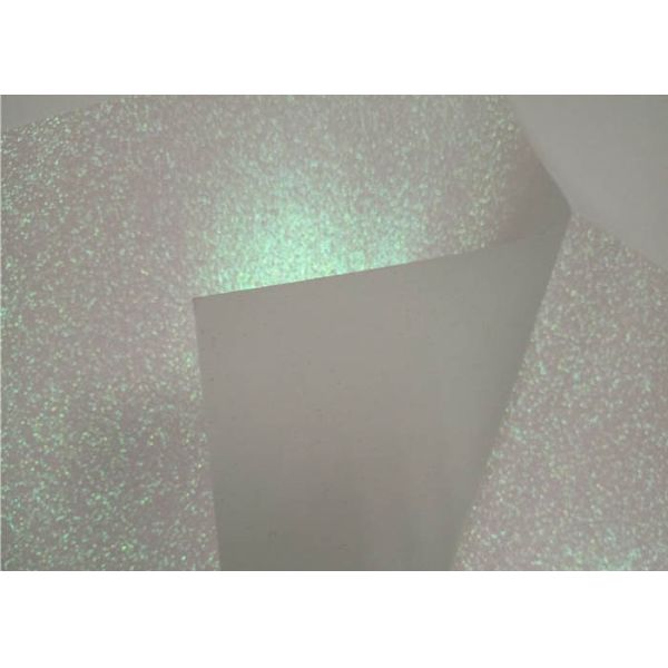 Waterproof Wrapping Double Sided Glitter Paper Rainbow White Color For Children Handmade