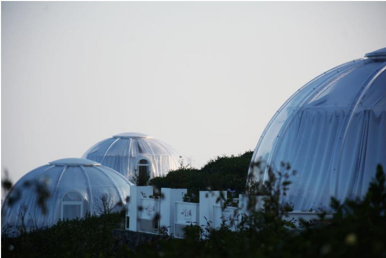 цвет шатра Glamping купола пузыря ПК 5m геодезический полностью прозрачный