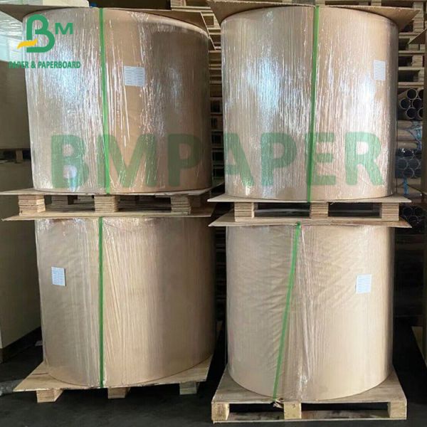 Bolsas de alta resistencia marrón y blanco de papel Kraft 80gm 90gm de papel Kraft extensible