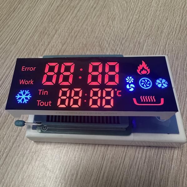 Customized Ultra Red/Blue 7 Segment LED Display for Gas Cooker Controller