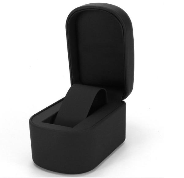 High End Jewelry Wooden Box , Matte Black Single Watch Packaging Box