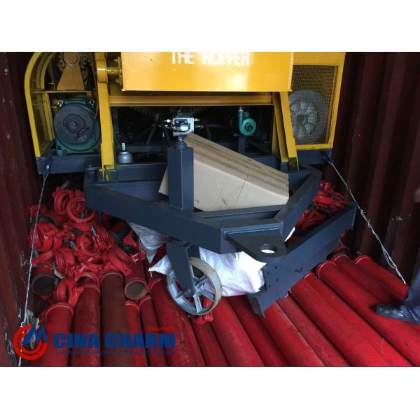 mouvement commode de remorque diesel de la pompe 60m3/H concrète pour le transport vert de sol